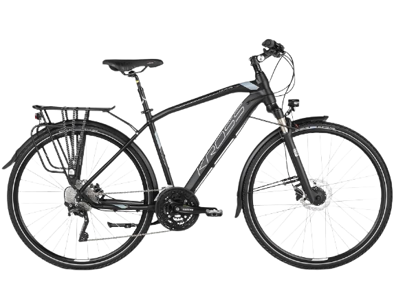 rower trekkingowy Kross Trans 10.0 28 Czarny Stalowy Srebrny Mat 2020